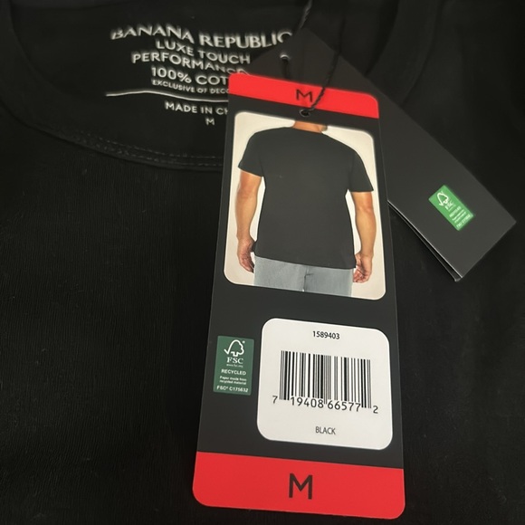 Banana Republic luxe touch t-shirt 100% cotton size M, L NWT - Picture 5 of 5